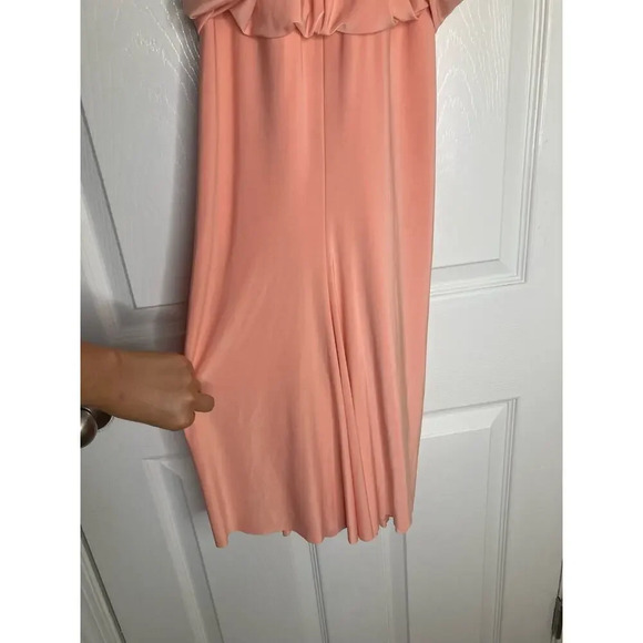 MISA Los Angeles Domino Draped Mini Dress in Peachy Pink Sz S - Picture 15 of 16